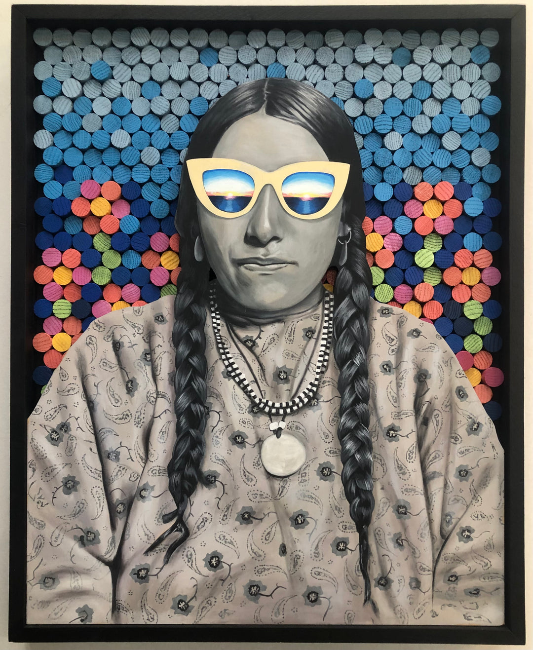 Stuart Sampson "On the Horizon 31" Mixed Media On Wood