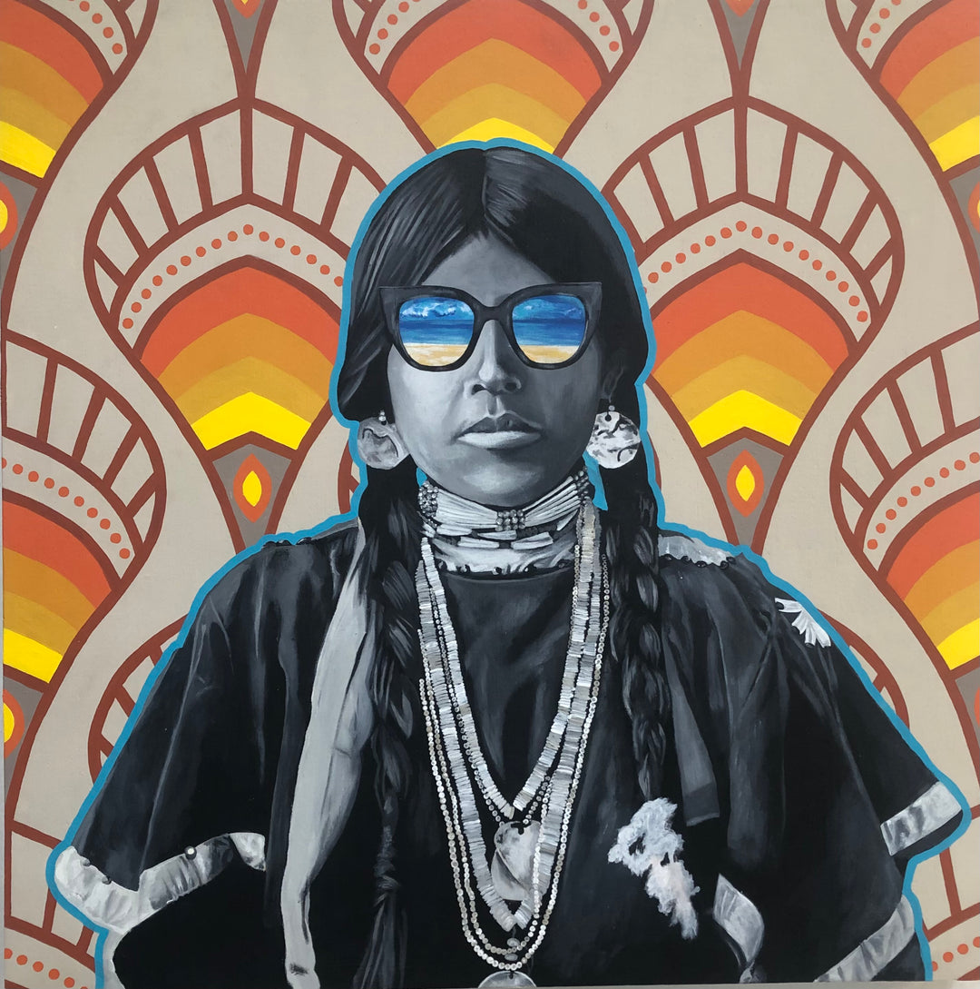 Stuart Sampson "On the Horizon 37" Mixed Media On Wood