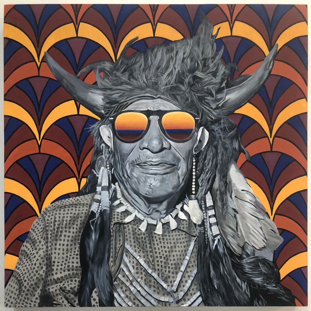 Stuart Sampson "On the Horizon 39" Mixed Media On Wood