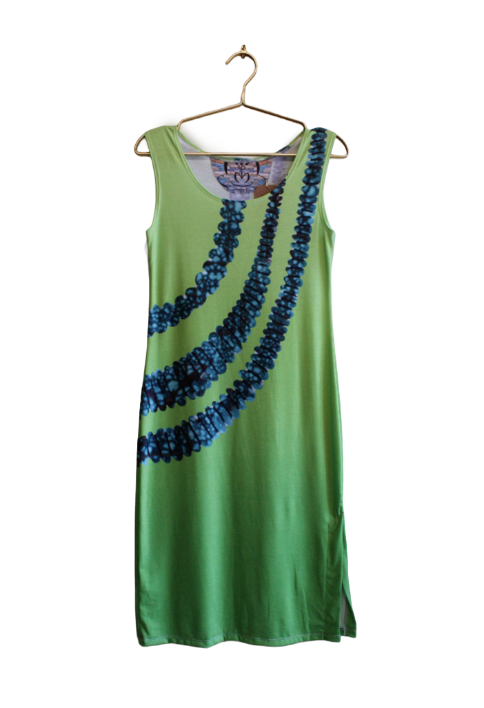 Patricia Michaels Spider Web Turqoise Body-Con Dress