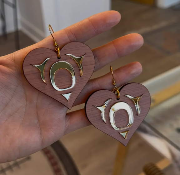 Copper Canoe Woman Earrings - With All My ƛ̓gís