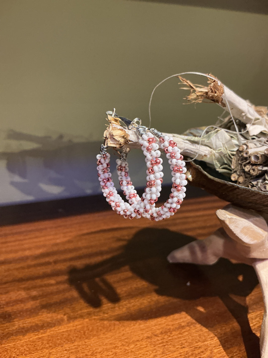 Donna Littlethunder Beaded candy hoop earrings