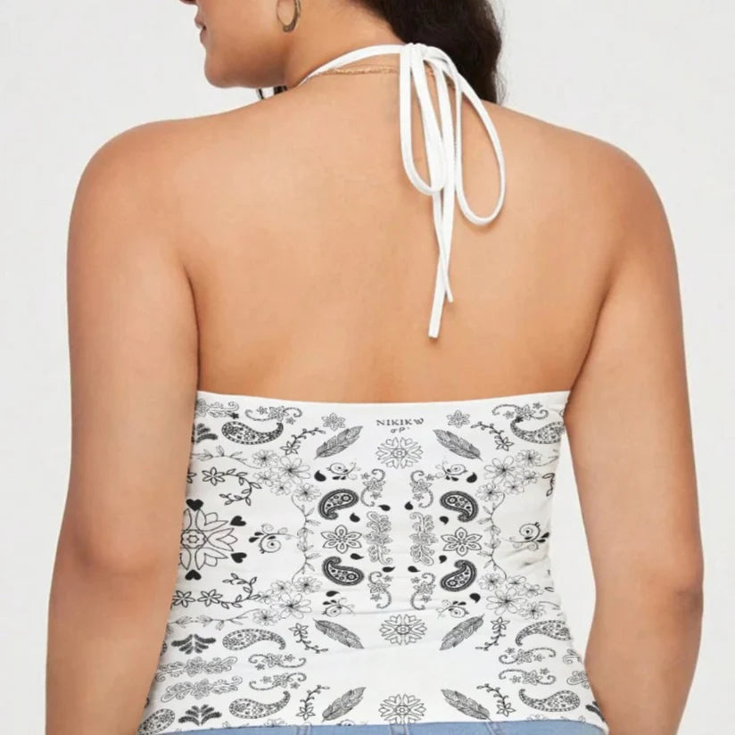 Lace Bandana Halter Top