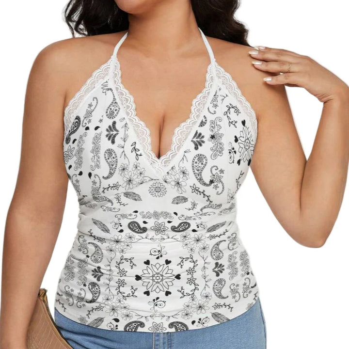 Lace Bandana Halter Top