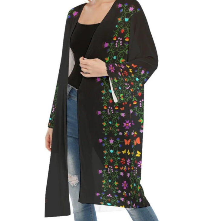 Floral Mesh Cardigan