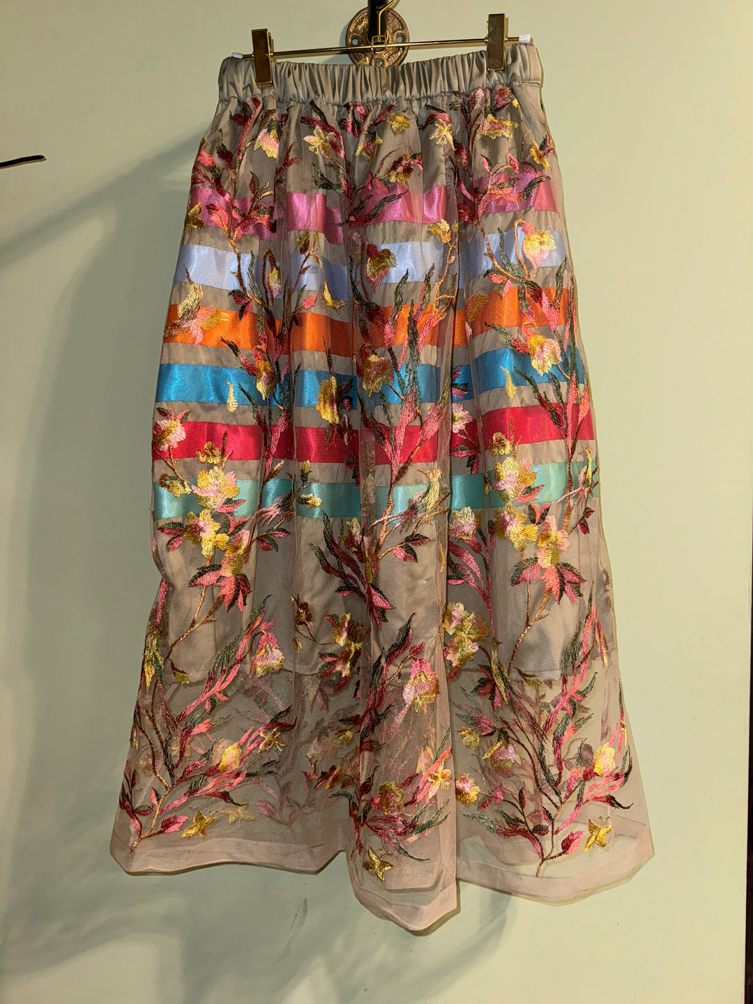 Sky-Eagle Collections Lace-Overlay Ribbon Skirt