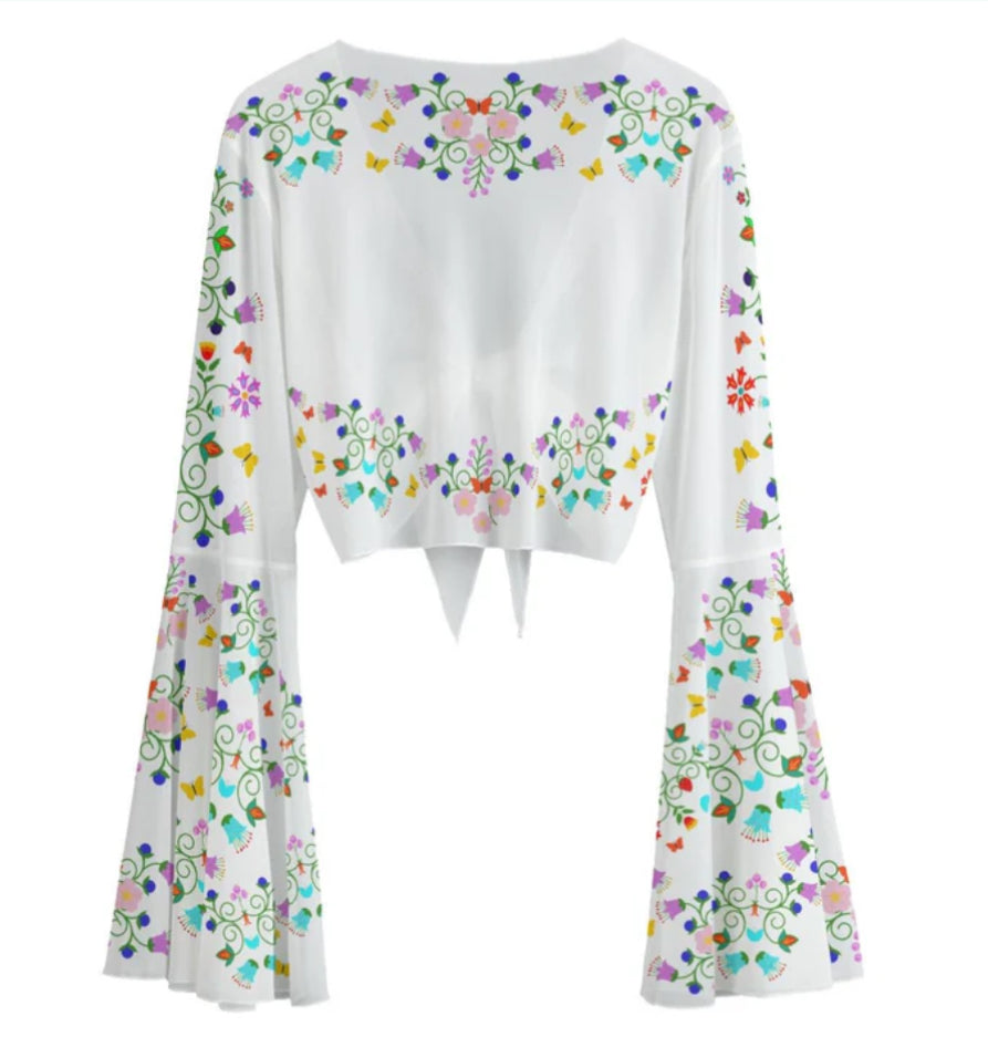 Floral Mesh Blouse