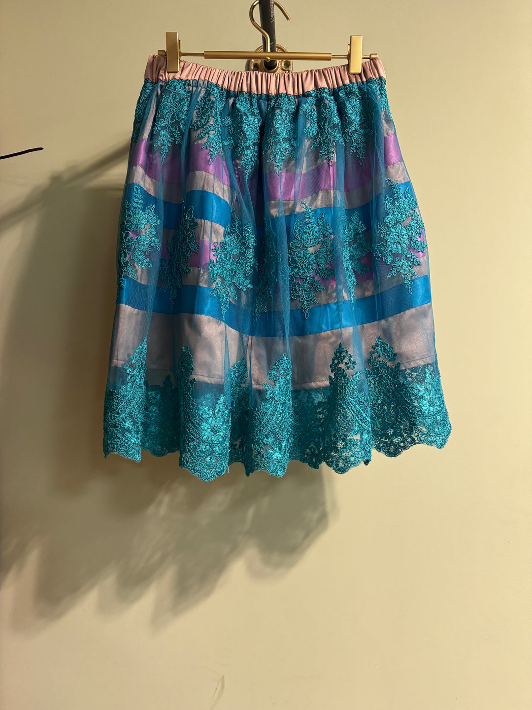 Sky-Eagle Collections Lace-Overlay Ribbon Skirt