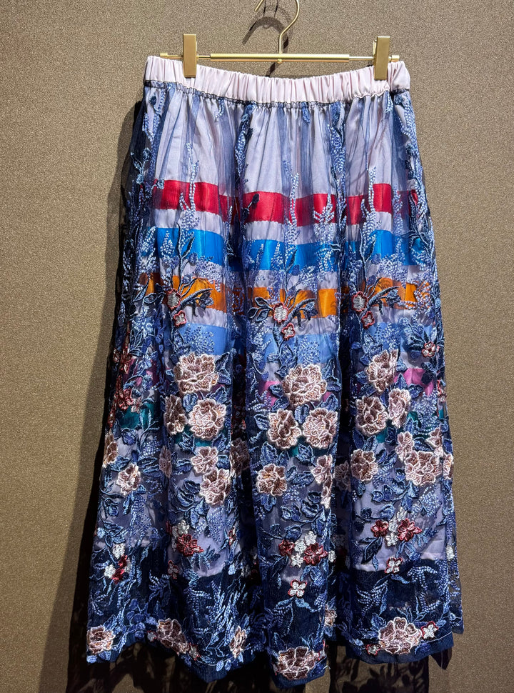 Sky-Eagle Collections Lace-Overlay Ribbon Skirt