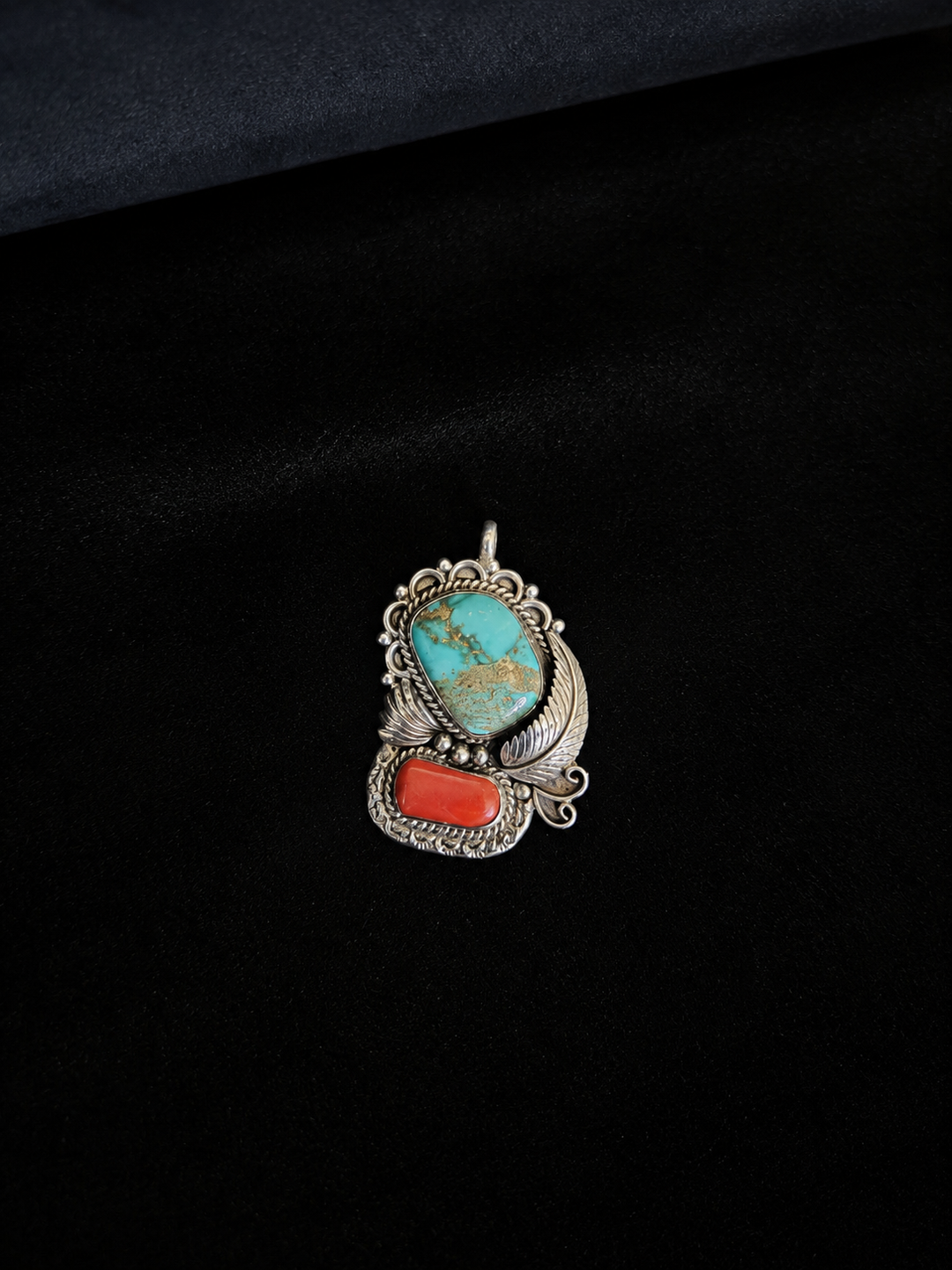 Desert Flame Turquoise Pendant