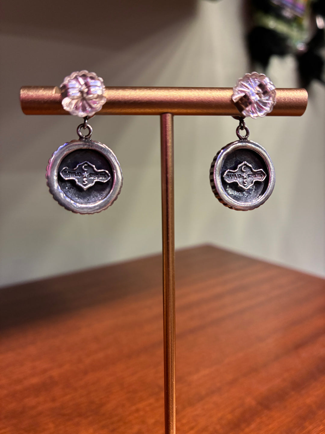 Star Button Earrings