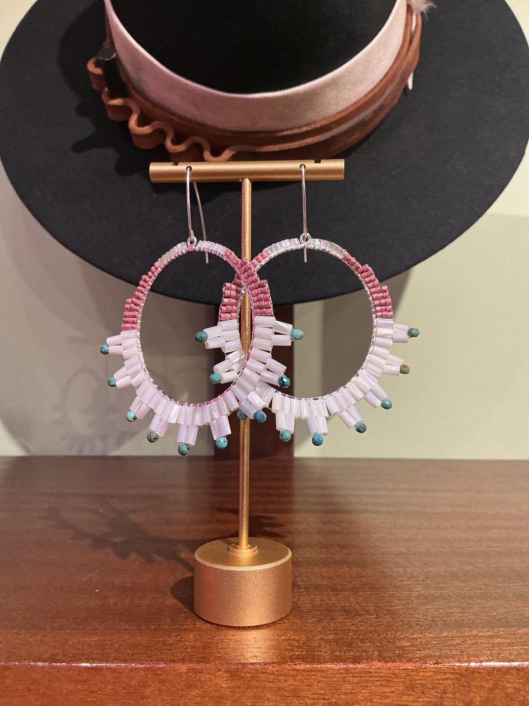 D. Martin Sun Hoop Beaded earrings