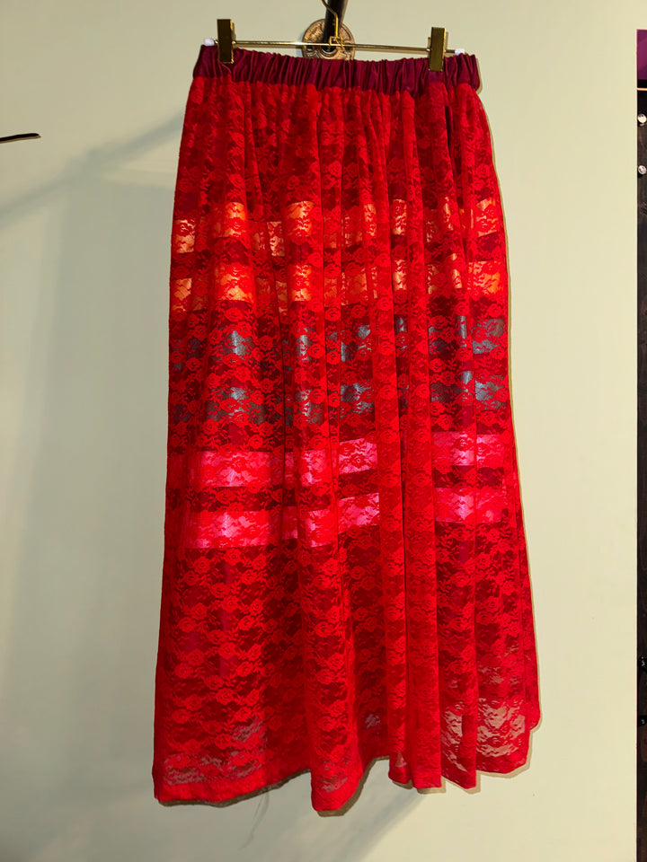 Sky-Eagle Collections Lace-Overlay Ribbon Skirt