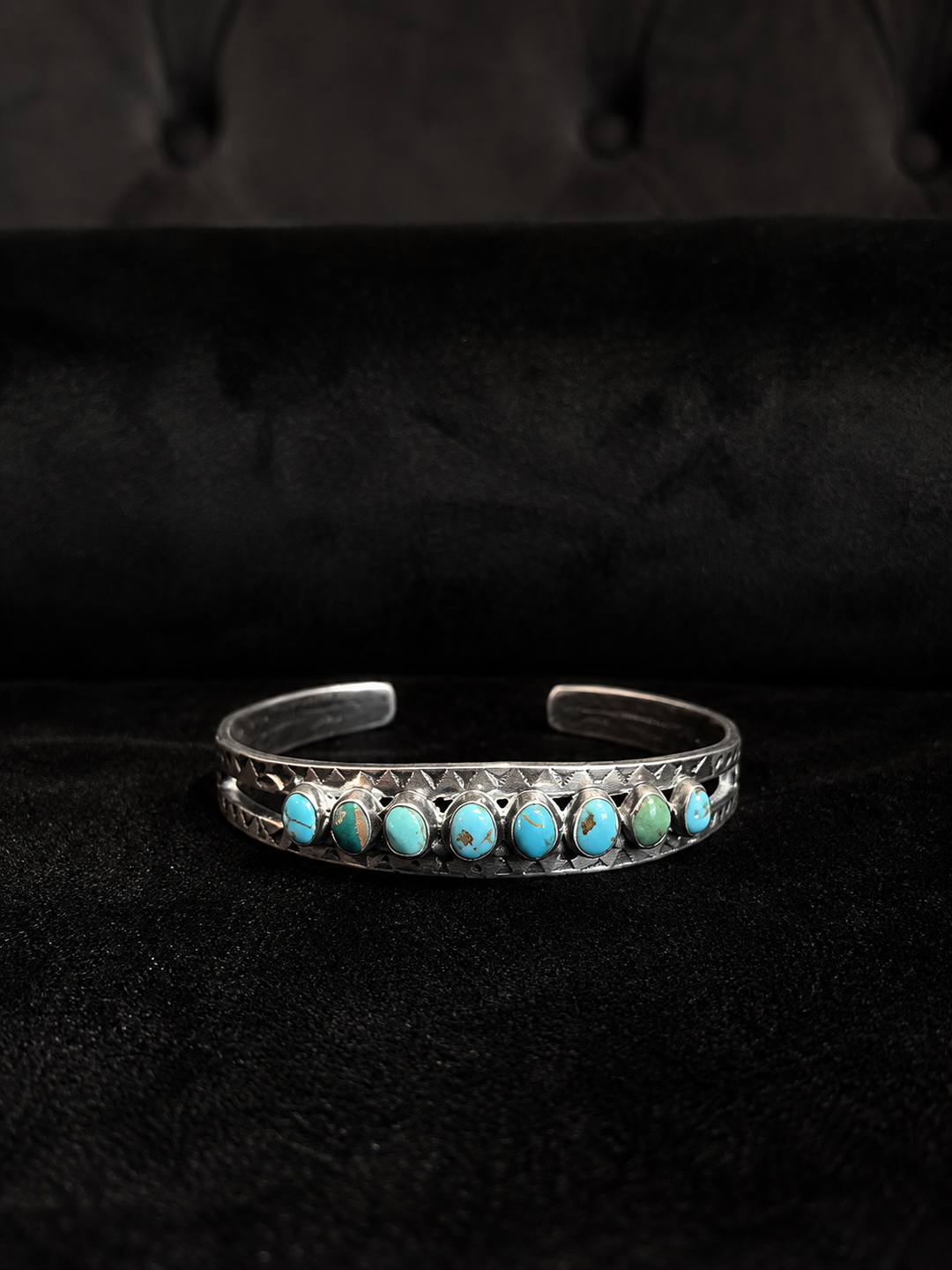 Eight Stone Turquoise Cuff
