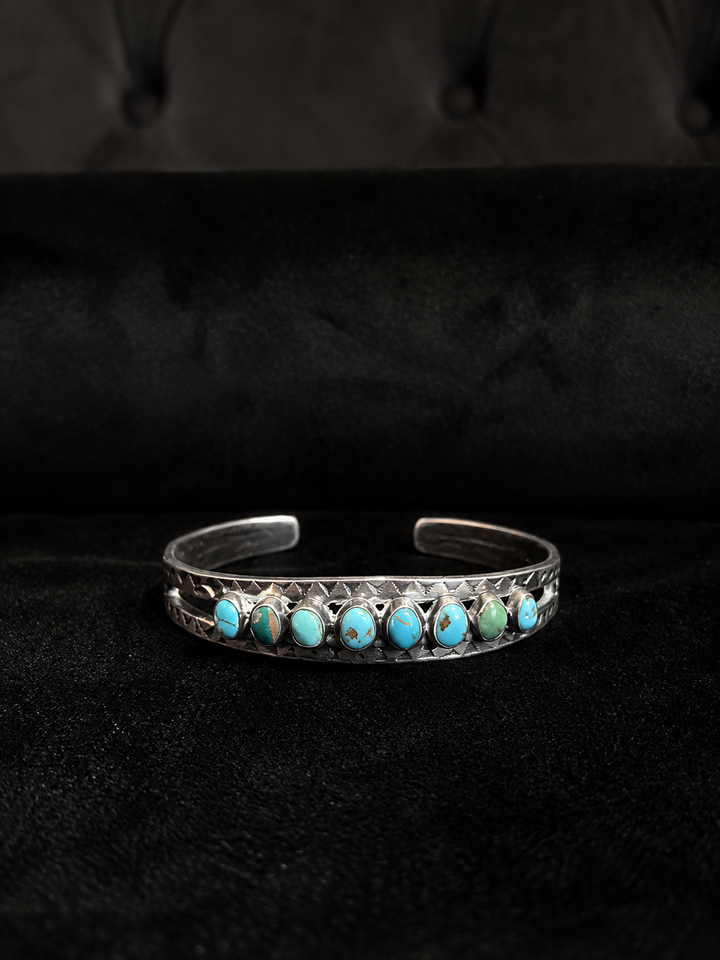 Eight Stone Turquoise Cuff