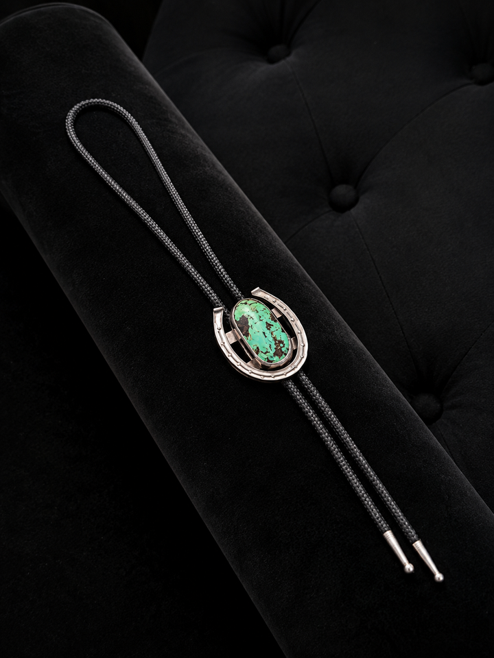 Turquoise Horseshoe Bolo Tie