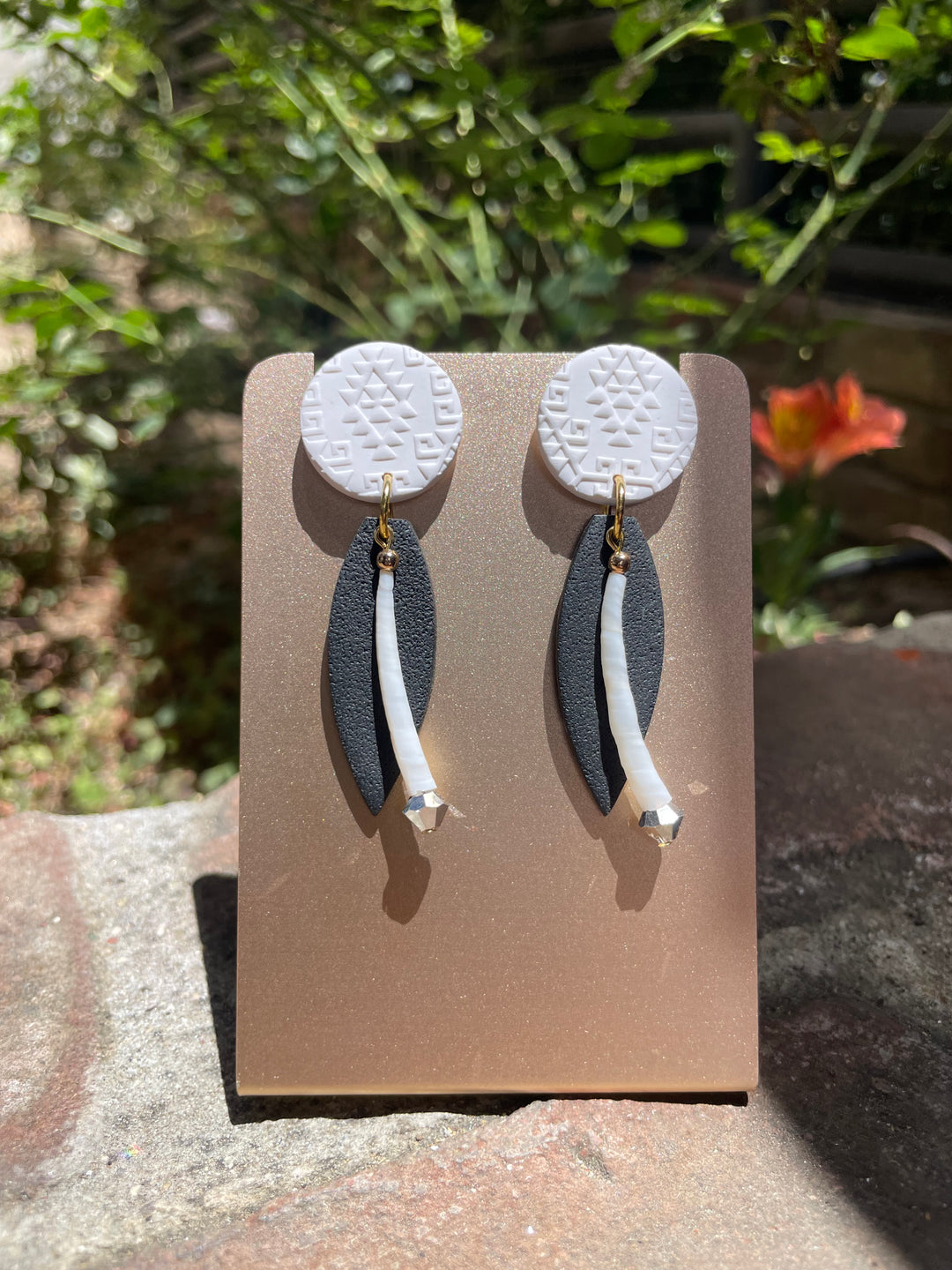 Moon and Feather Earring