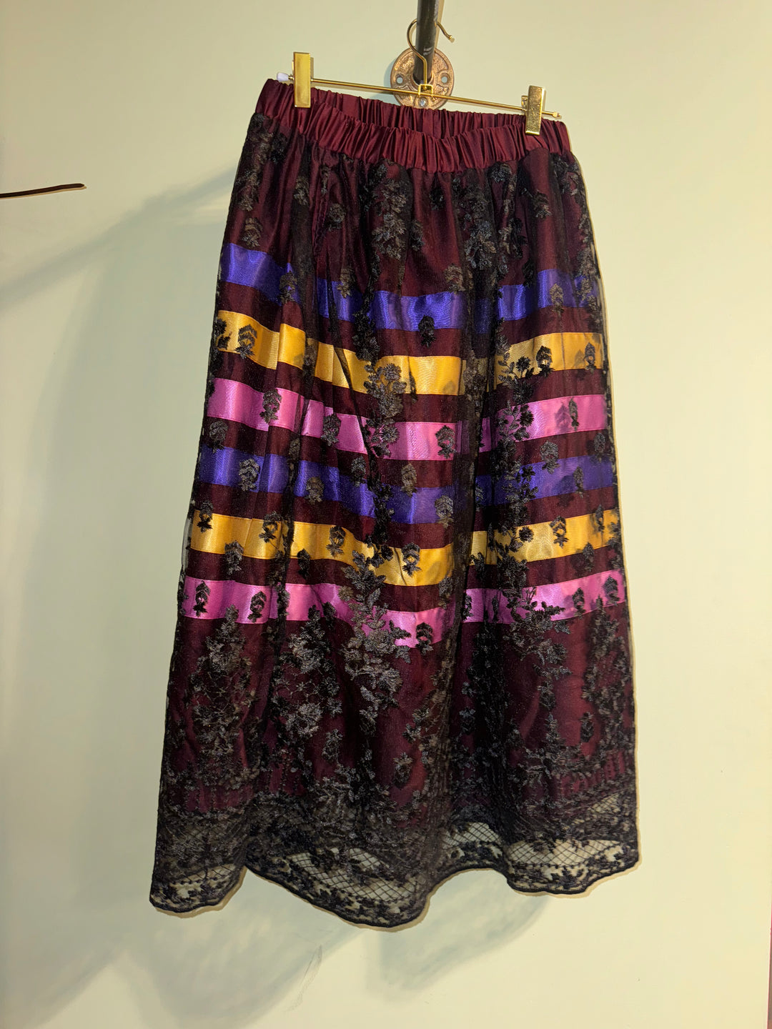 Sky-Eagle Collections Lace-Overlay Ribbon Skirt