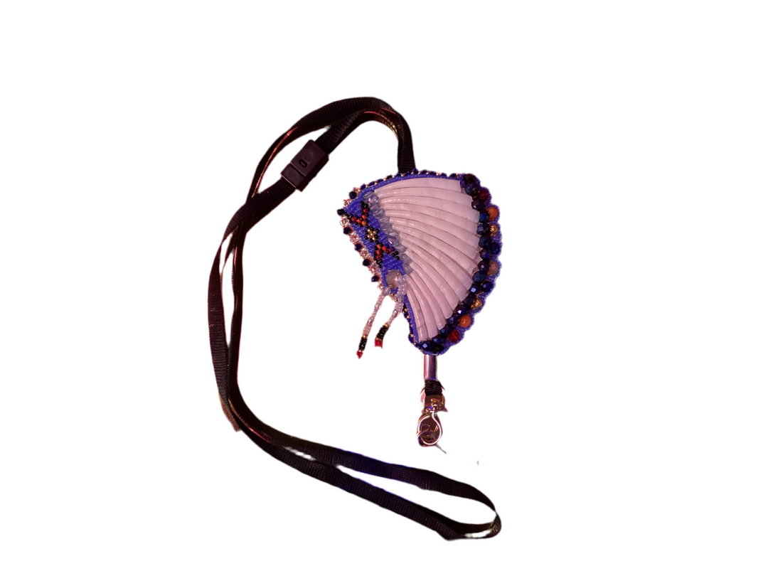 Robert Medina & Donna LittleThunder Beaded Chief head Lanyard