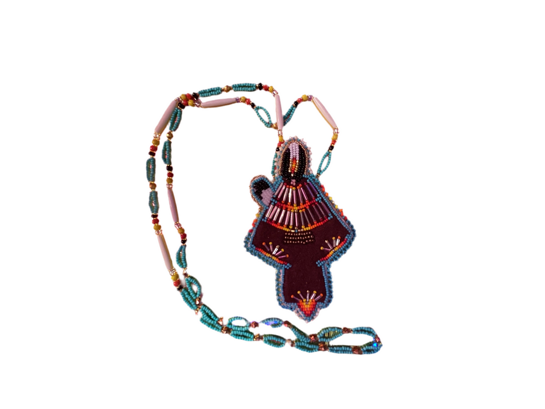Robert Medina & Donna Little Thunder Beaded Woman Medallion