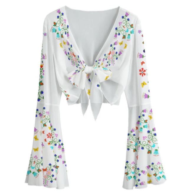 Floral Mesh Blouse