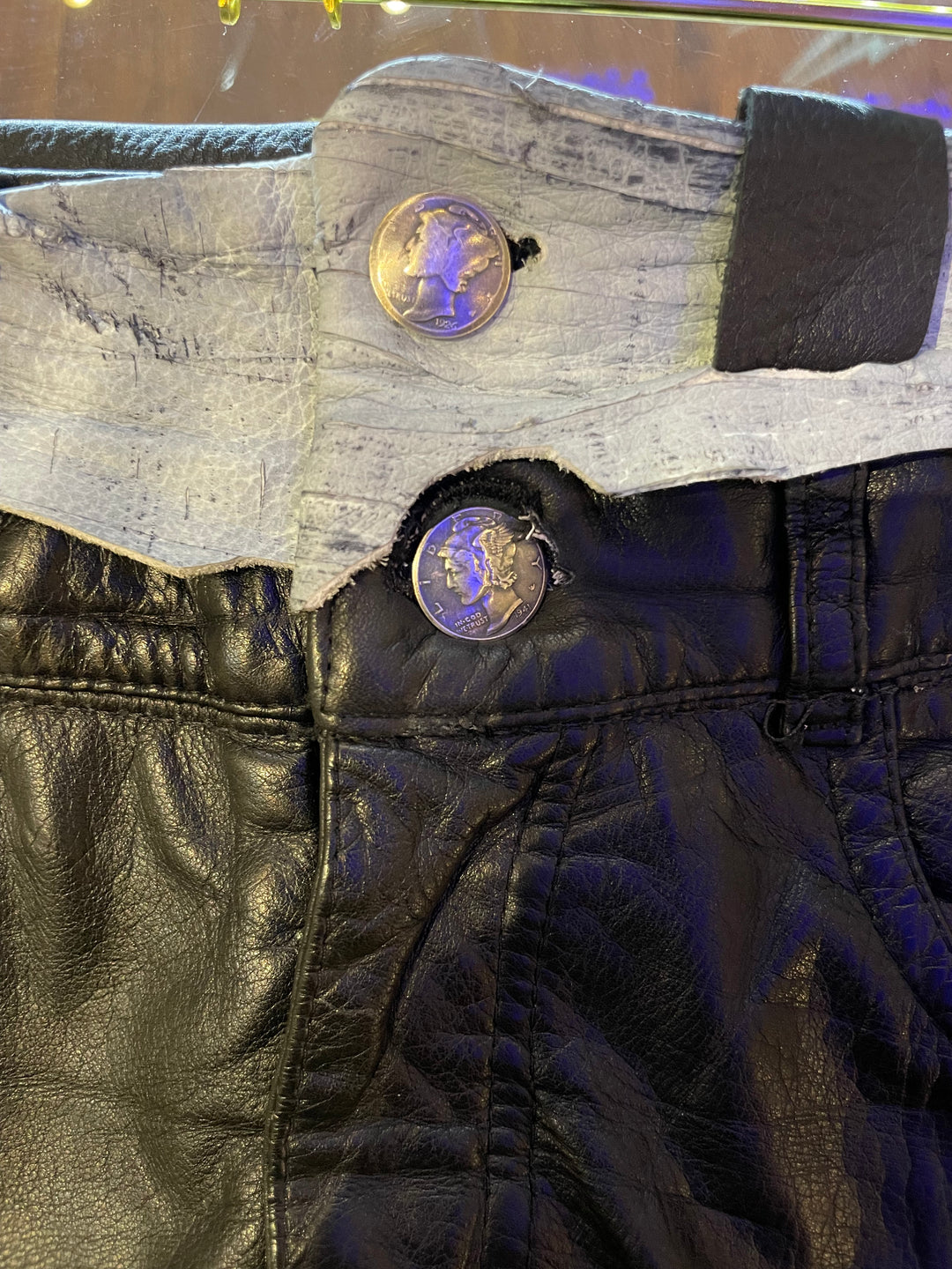 Patricia Michaels Leather with Coin Button