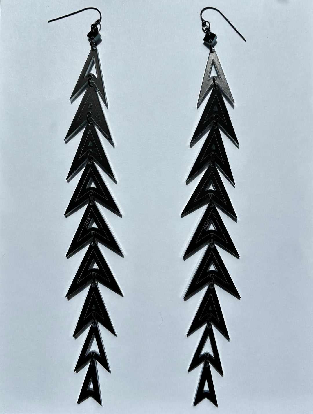 Black Arrowhead Earrings