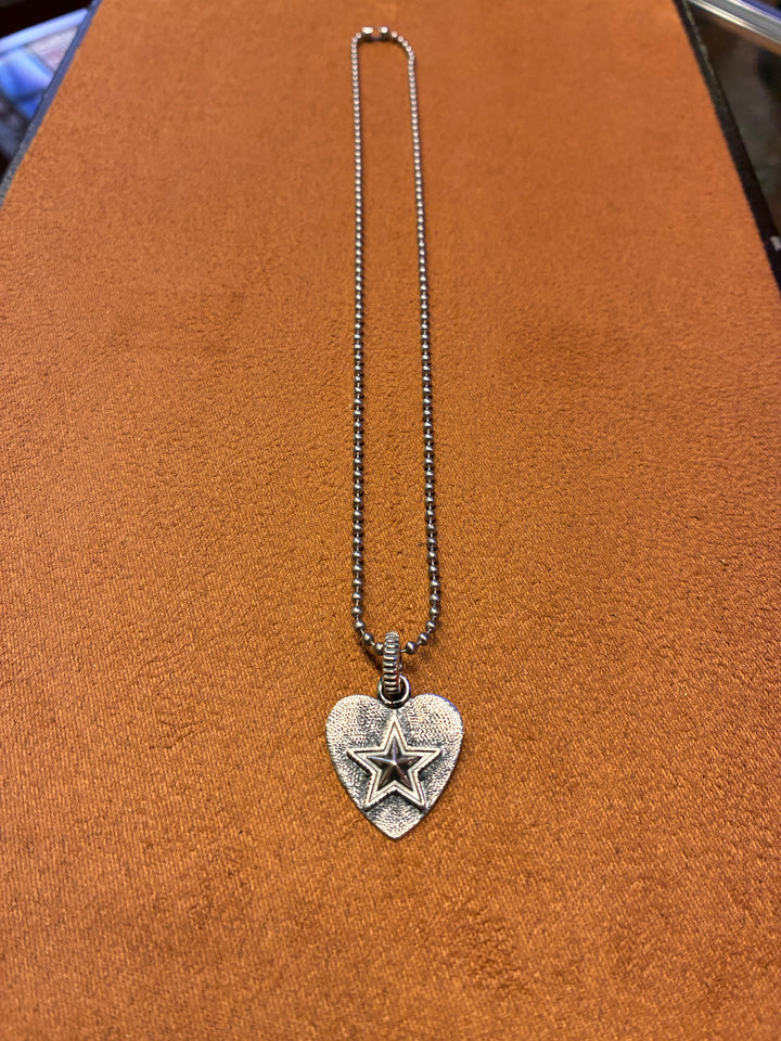 Star in Heart Necklace