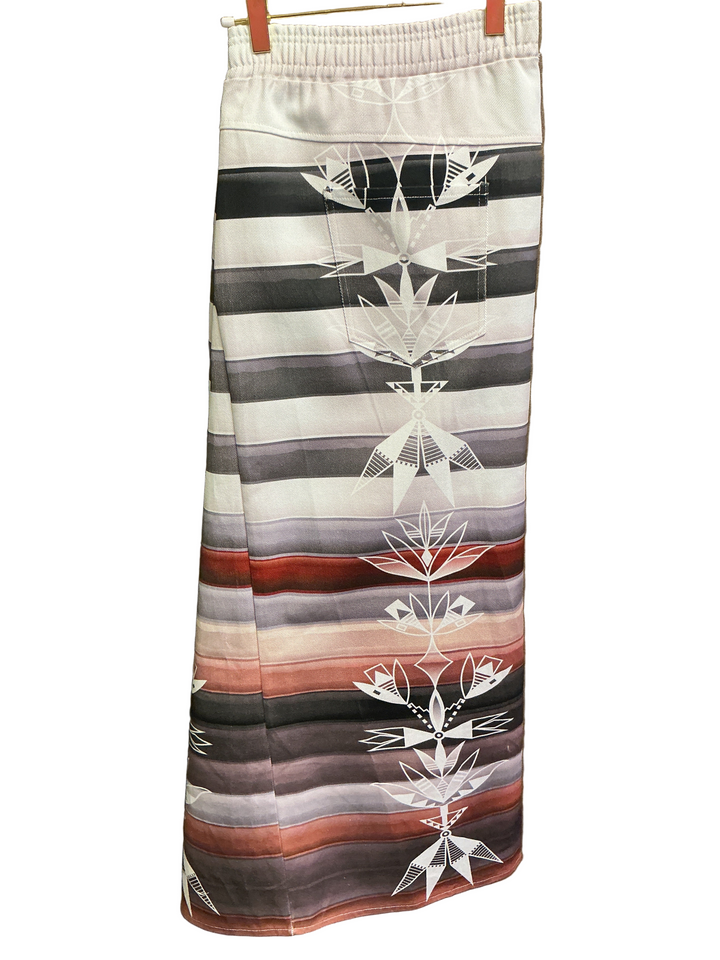 K. Lookinghorse Denim Skirt Desert Bloom