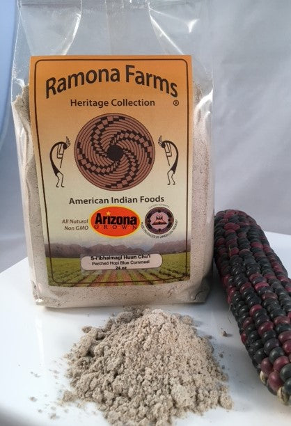 Ramona Farms S-IBHAIMAGI HUUN HAAK CHU'I - Fine Grind Stone Milled Whole Grist Parched Blue Cornmeal