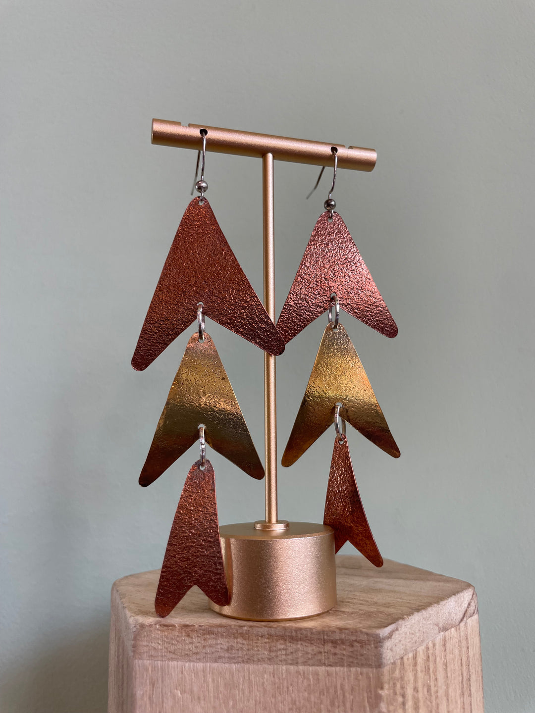 Copper/Brass Arrowheads Earrings
