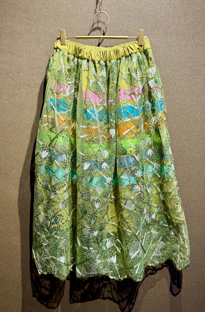 Sky-Eagle Collections Lace-Overlay Ribbon Skirt