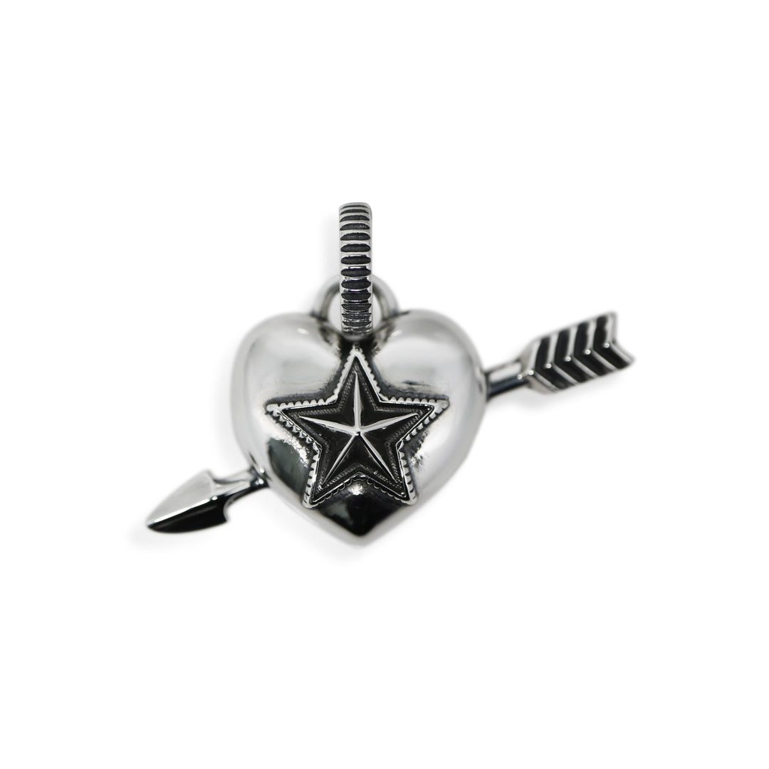 Cody Sanderson Heart and Sheriff Star Arrow Pendant