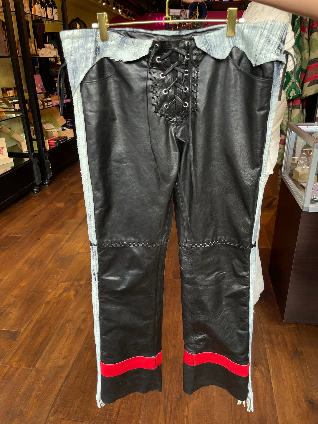 Patricia Micheals Laced Up Leather Pant