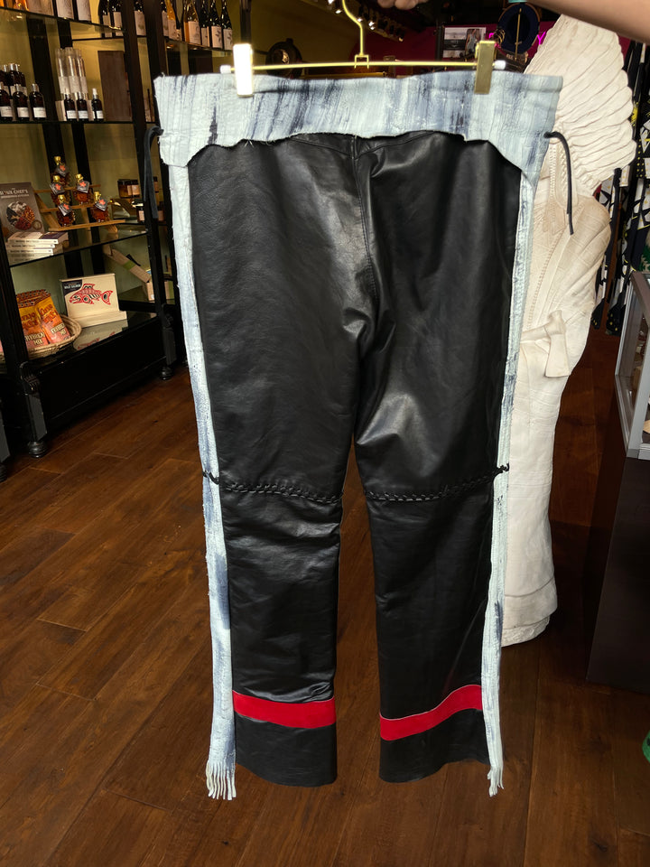 Patricia Micheals Laced Up Leather Pant