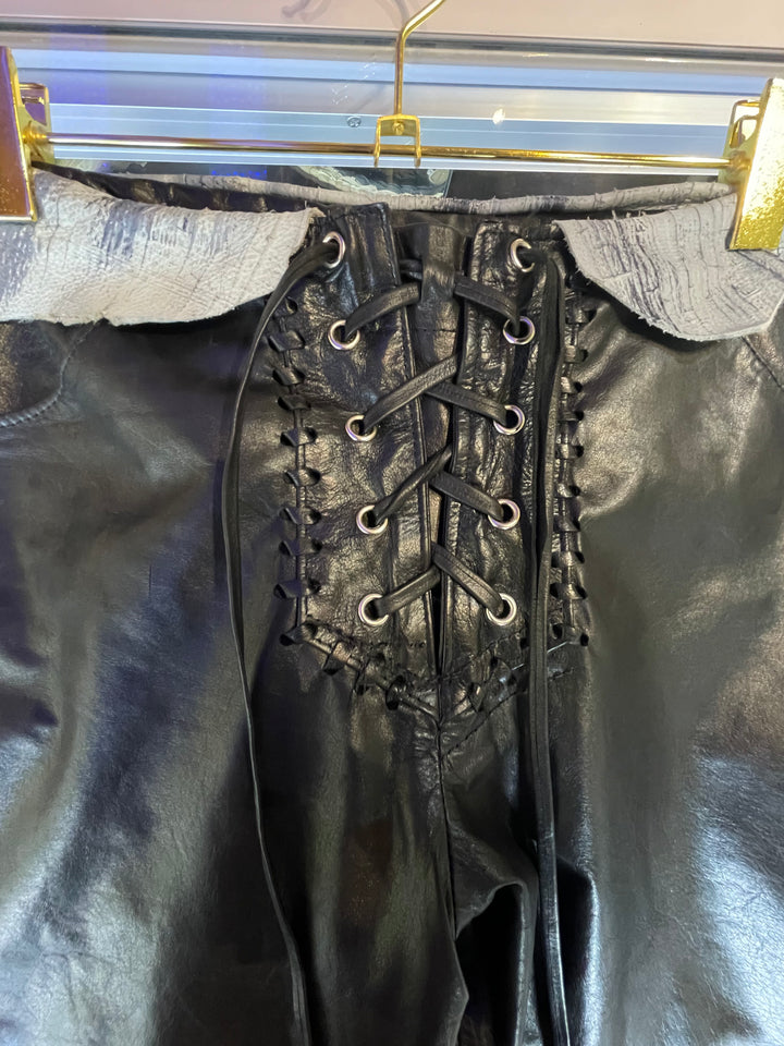 Patricia Micheals Laced Up Leather Pant