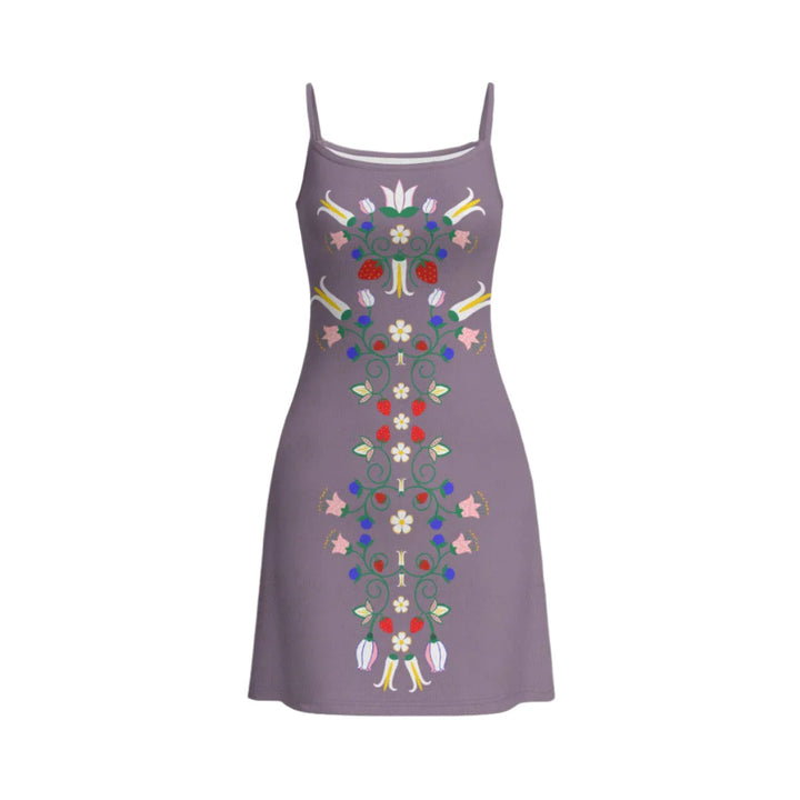 Floral Double-Layer Mesh Dress