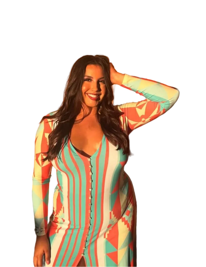 Long Sleeve Button Down Dress