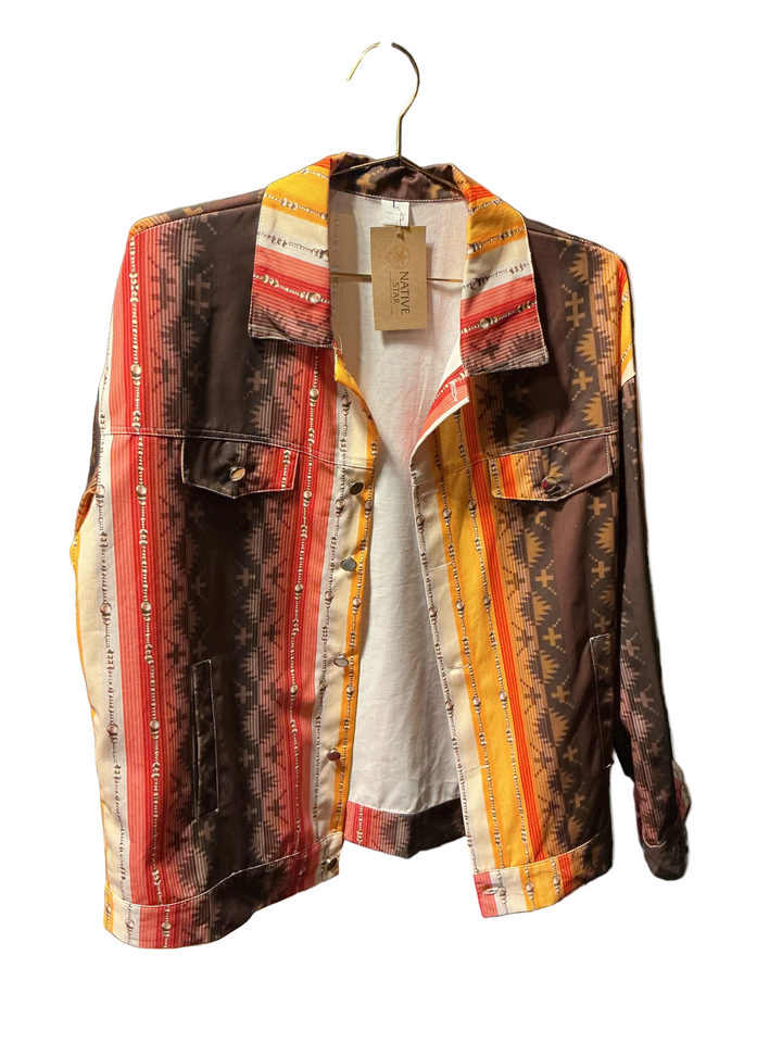 Navajo Pearls Jean Jacket