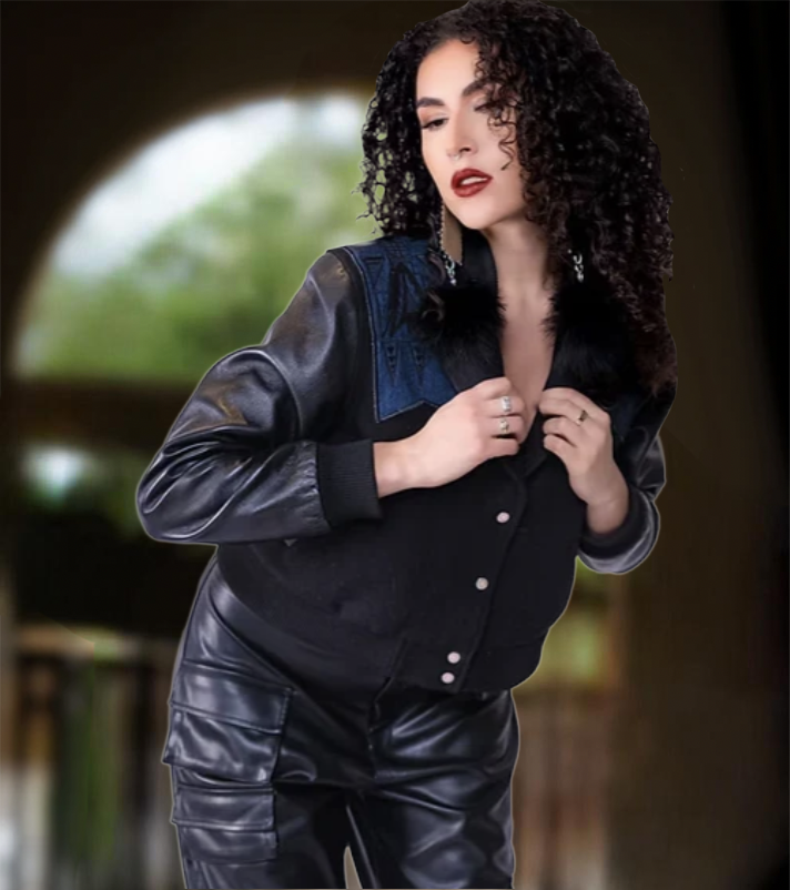 K. Lookinghorse Morning Star Bomber Jacket