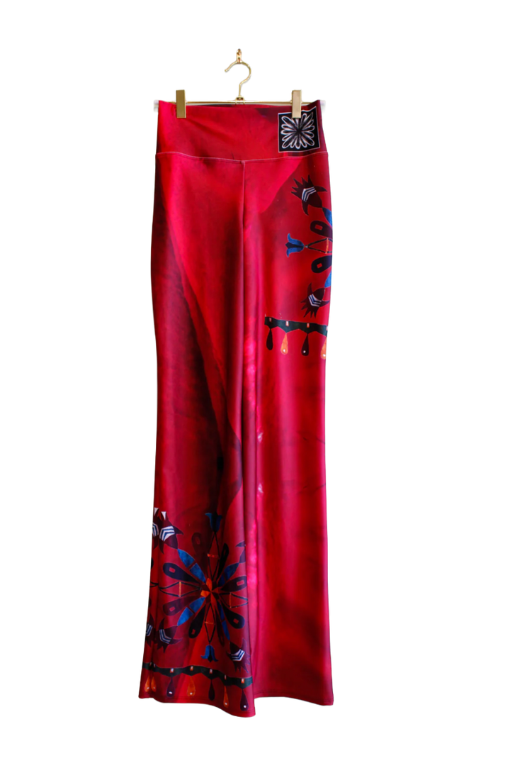 Patricia Michaels All-Over Print Flare Leggings