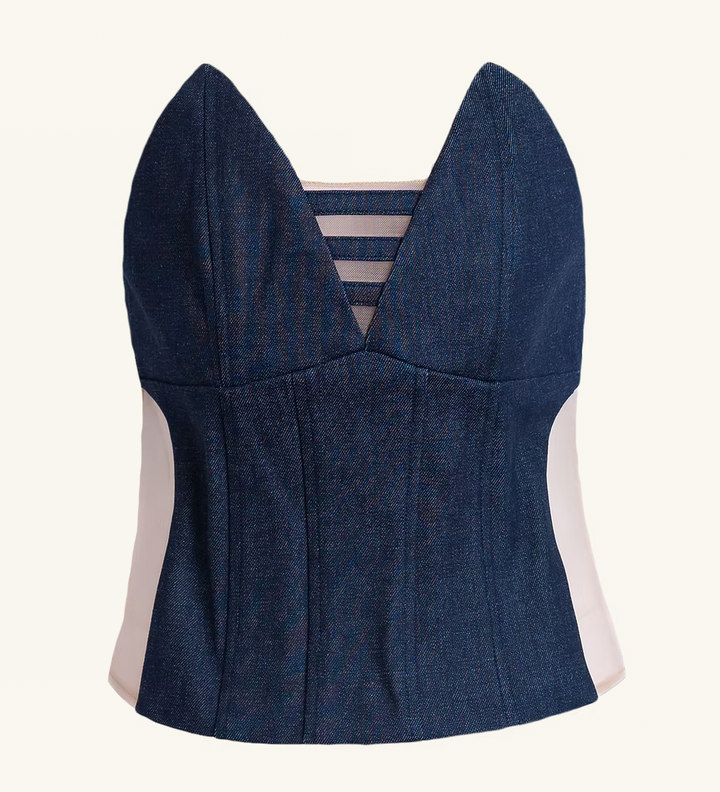 K. Lookinghorse Denim Corset