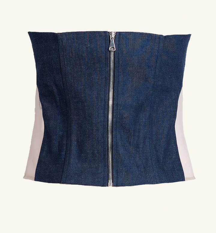 K. Lookinghorse Denim Corset