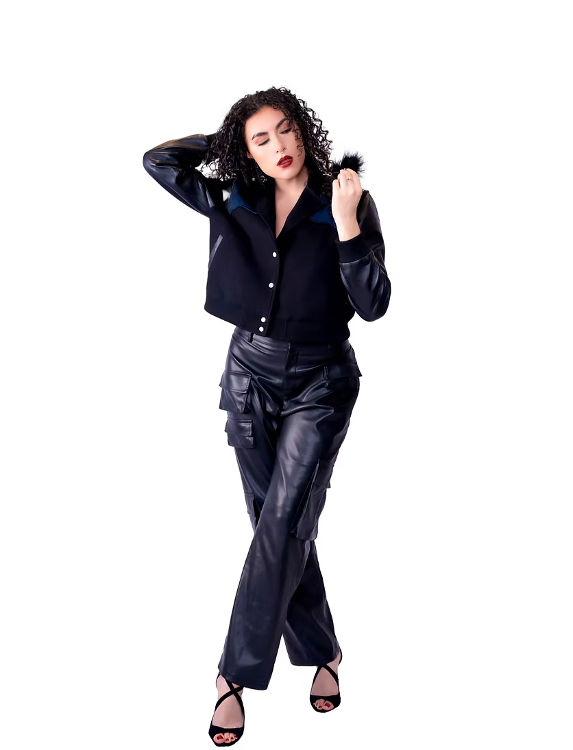 K. Lookinghorse Morning Star Bomber Jacket