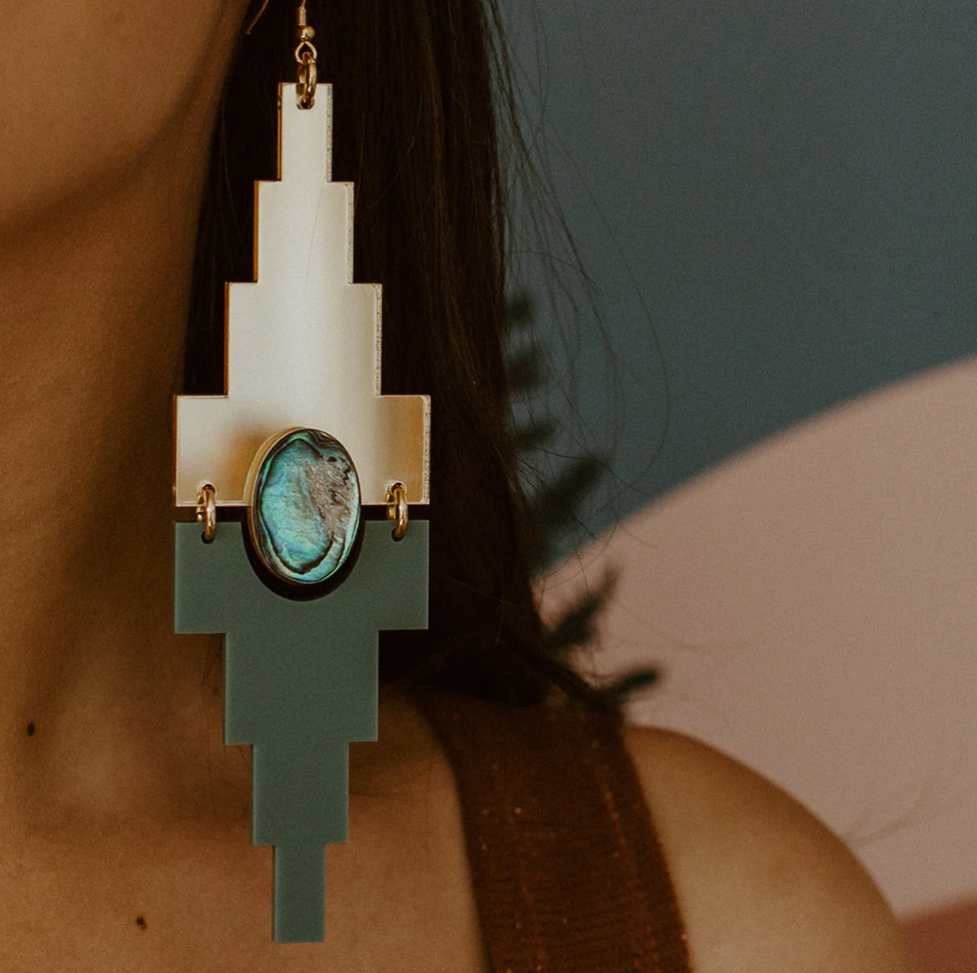 Copper Canoe Woman Earrings - Mesa