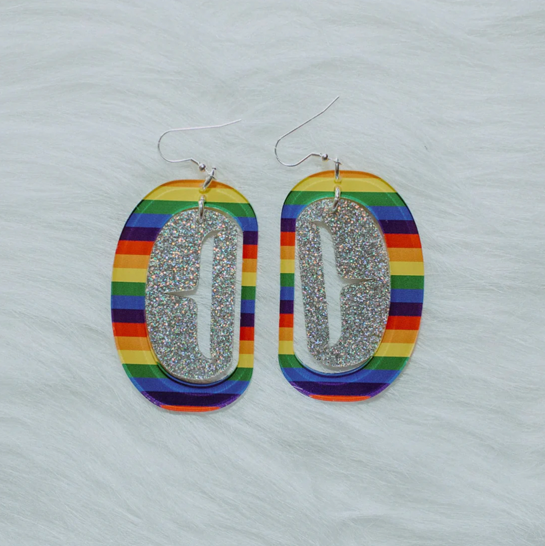 Copper Canoe Woman Abalone Ovoid Earrings