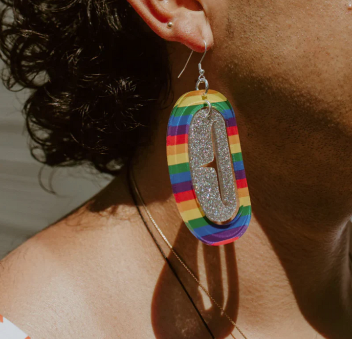 Copper Canoe Woman Abalone Ovoid Earrings