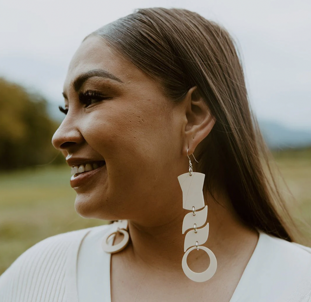 Copper Canoe Woman Spirit Flow Earrings