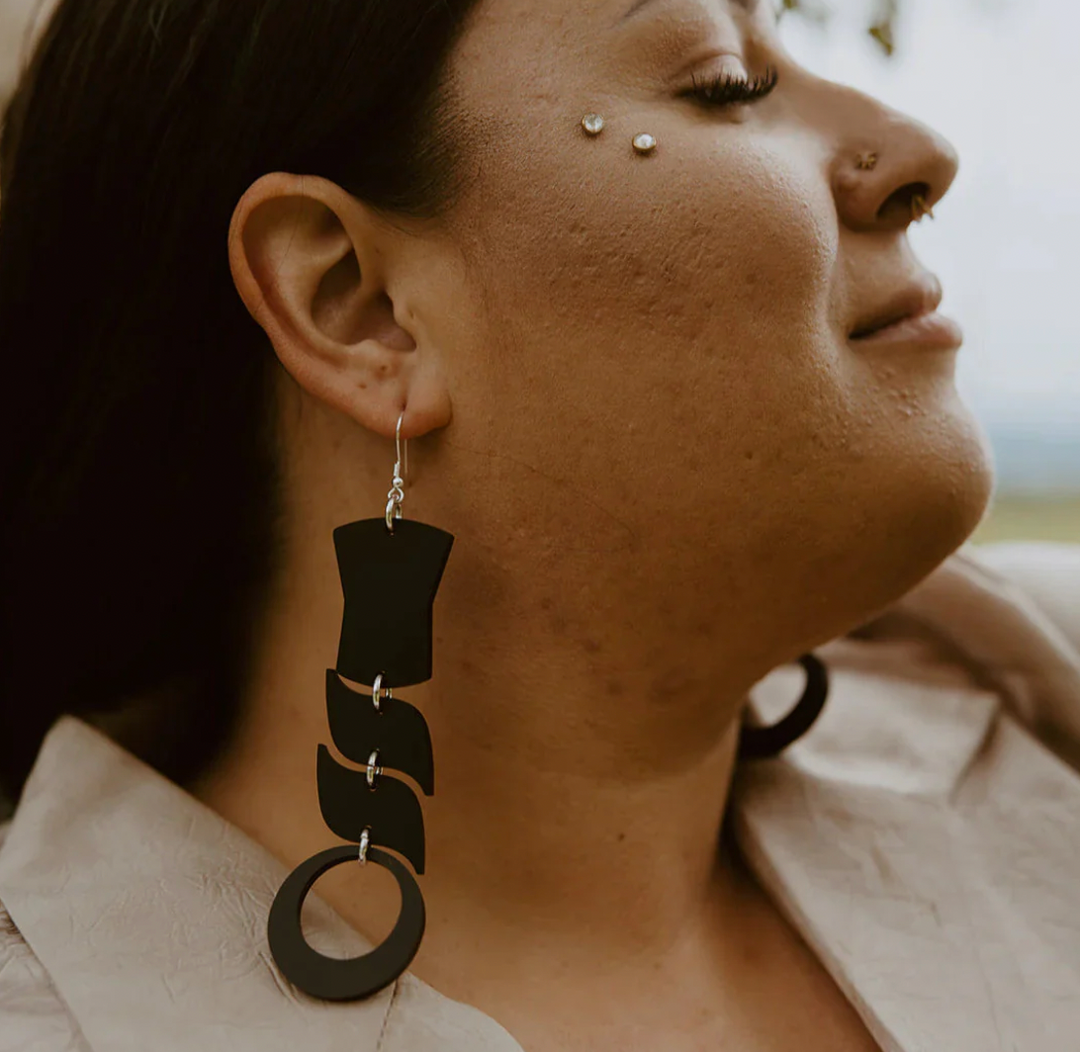 Copper Canoe Woman Spirit Flow Earrings