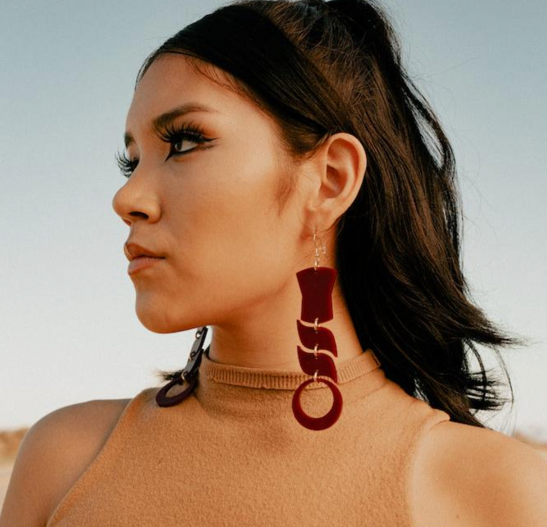 Copper Canoe Woman Spirit Flow Earrings